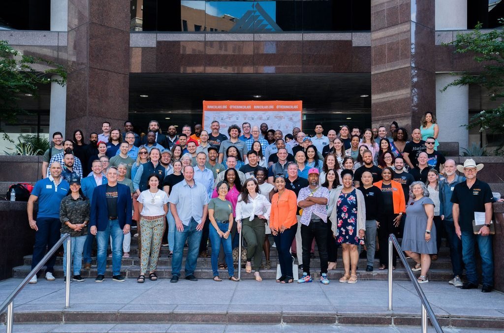 group photograph outside a Washington DC event venue