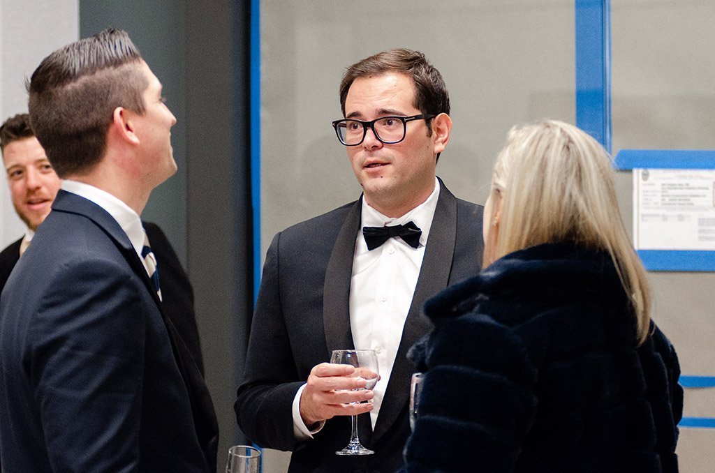 guests networking at a black tie gala in Washington DC